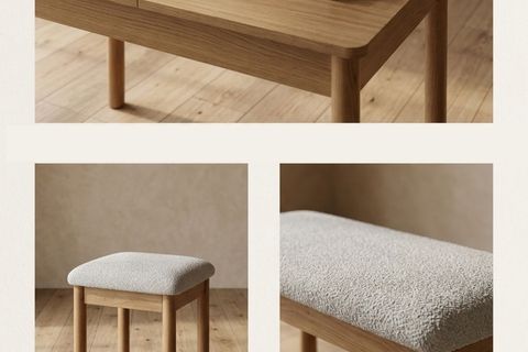 NUU AÇILIR MUTFAK MASA TAKIMI,İKİ TABURE, SIRTSIZ BENCH