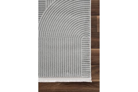 FARAHAN GRİ GEOMETRİK DESENLİ HALI A0861A, 60X100