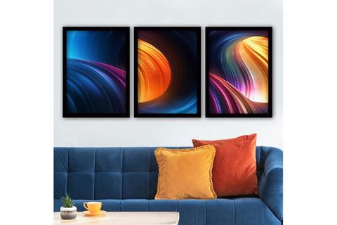 TABLO CENTER ÜÇLÜ TABLO SETİ, SİYAH ÇERÇEVE, 35X45, 3SC187