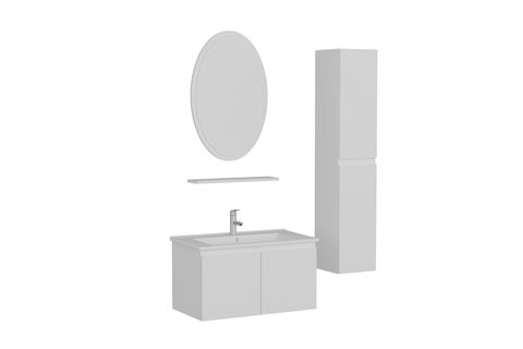 NİKA BANYO DOLABI 85CM AS2K 1EA1R ETJ BOY BEYAZ