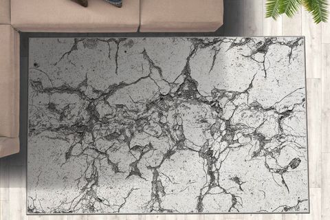 ALBANHOME GRİ MERMER DESENLİ KAYMAZ TABAN HALI 80X150CM
