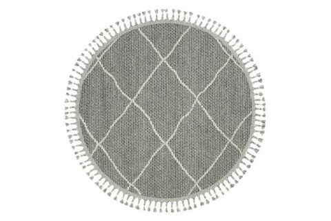 SOHO HALI 2, GRİ, ÖRGÜ SAÇAKLI, 80X80