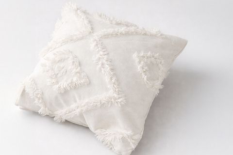 BOHEM DESENLİ PÜSKÜLLÜ PAMUK KIRLENT KILIFI, BEYAZ