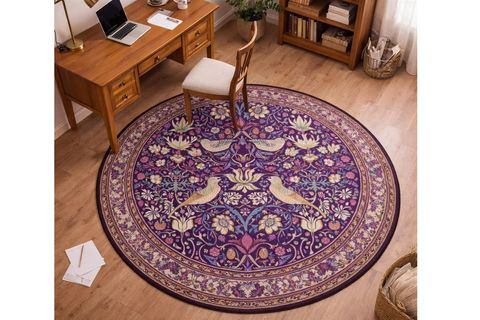MOR BÜLBÜL DOKUMA TABAN HALI, 603 YNG 80X80 CM