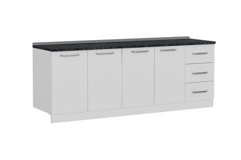MİNAR 225 CM MUTFAK DOLABI BEYAZ 225-B2-ALT MODÜL