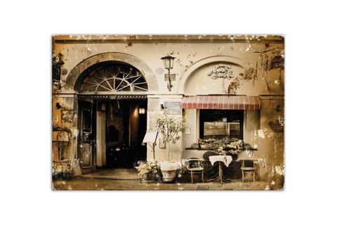 NOSTALGİC CAFE DEV BOYUT KANVAS TABLO