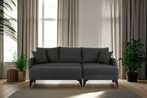 MELVA PUFLU KÖŞE KOLTUK, ANTRASİT