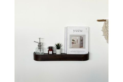 AHŞAP DOĞAL MASİF DUVAR RAFI, CEVİZ