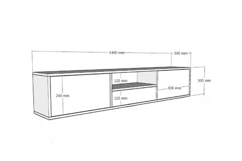 DROP TV SEHPASI, BEYAZ SİYAH KULP, 1301DROPDD 1