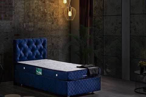 VİTA NEW BAZA BAŞLIK VE COMFORT YATAK SETİ, LACİVERT, 120X200