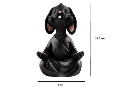 YOGA YAPAN TAVŞAN BİBLO, SİYAH