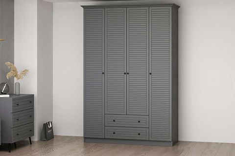 LİVO GARDIROP, ANTRASİT, 4 KAPAKLI