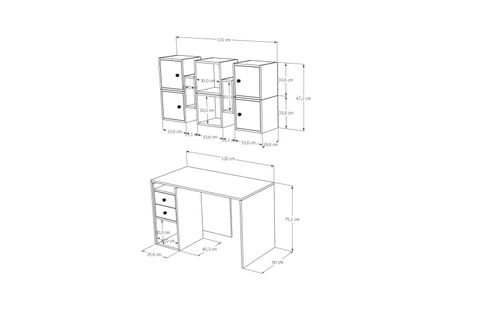 BK ÇALIŞMA MASASI, 2 ÇEKMECELİ