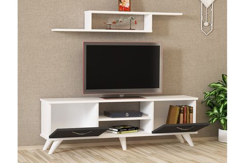 KALENDER DEKOR PRUİTT TV ÜNİTESİ PRT06 BEYAZ ANTRASİT