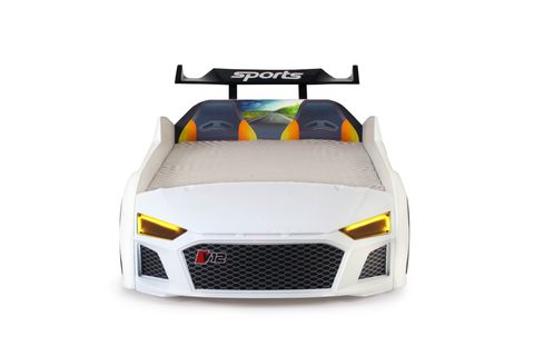 AUDİ IŞIKLI ARABALI YATAK, BEYAZ, V12