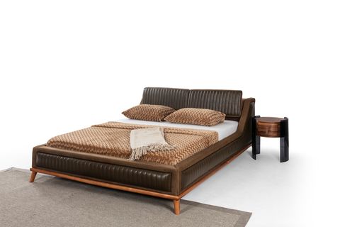 LOFT BAŞLIK MEKANİZMALI SOFTY AHŞAP KASA ÇİFT KİŞİLİK KARYOLA, 160X200