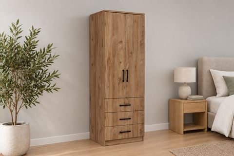 EASY GARDIROP, ATLANTİK ÇAM, 2 KAPILI 3 ÇEKMECELİ