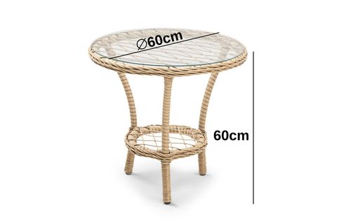 TOSİ RATTAN BAHÇE BALKON SETİ, KREM