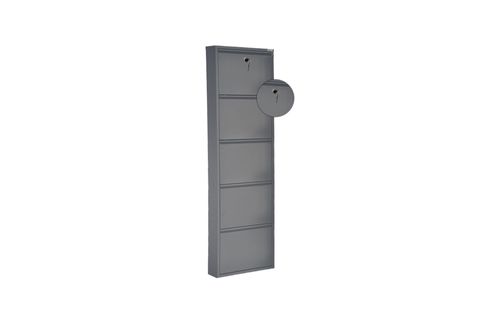 KİLİTLİ METAL AYAKKABILIK, 5 BÖLMELİ, ANTRASİT