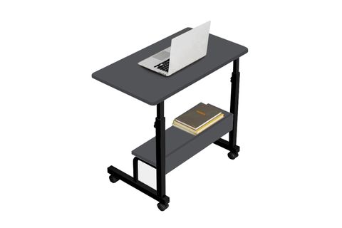 YÜKSEKLİK AYARLI RAFLI LAPTOP SEHPASI, ANTRASİT, 70X40