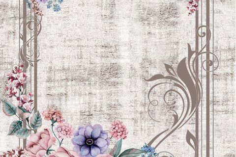 DİJİTAL BASKI, KAYMAZ TABAN İKİLİ BANYO PASPASI 100X60 + 60X50 CM  RVG5066