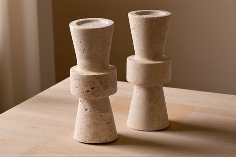 TRAVERTEN GEOMETRİK ŞAMDANLIK, İKİLİ