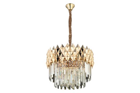 RODYA ELİLİK YUVARLAK KRİSTAL SARKIT AVİZE, GOLD