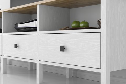 VENEZİA 3 ÇEKMECE 3 BÖLMELİ TV ÜNİTESİ, WOOD BEYAZ, 150 CM