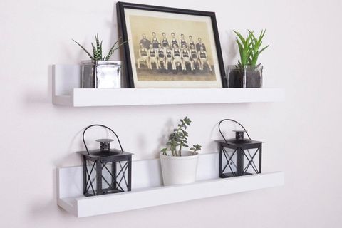 OTTOIDEA İKİLİ AHŞAP RESİM RAFI, BEYAZ
