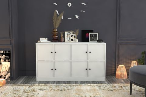 ASLI KONSOL KNS-1019, DOLAPLI, BEYAZ, 130 CM