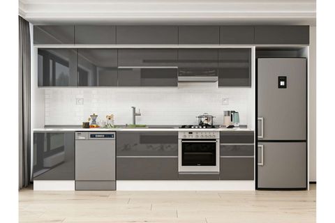 ALVİNKA 400X240 CM MUTFAK DOLABI, MB E90S60S50 1 ANTRASİT SUNTALAM