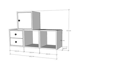 BK ÇOK AMAÇLI DOLAP, 2 KAPAKLI, NRG