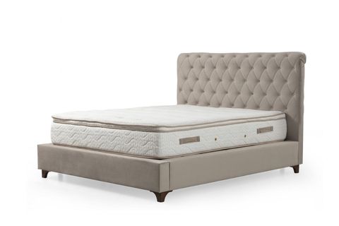 DELUXE BEJ ÇİFT KİŞİLİK BAZA+BAŞLIK+YATAK, BEJ, 150X200