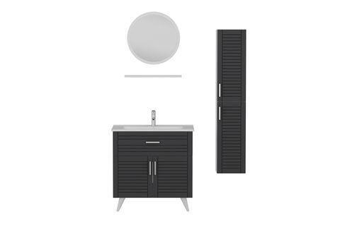 VERA BANYO DOLABI AY2K1Ç215, BEYAZ ANTRASİT, 85CM