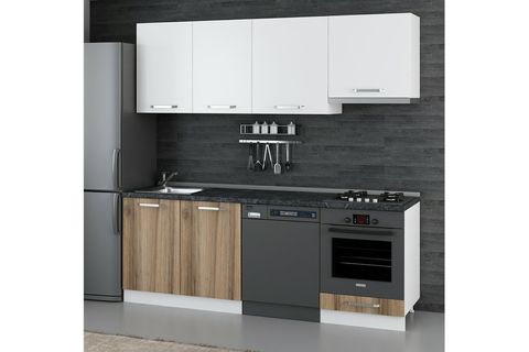 MİNAR 220 CM MUTFAK DOLABI BEYAZ DORE 220 D14