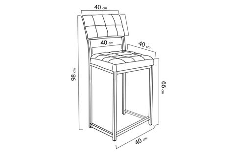 RİVA BAR MUTFAK SANDALYESİ, KROM KAPLAMA AYAKLI, KREM
