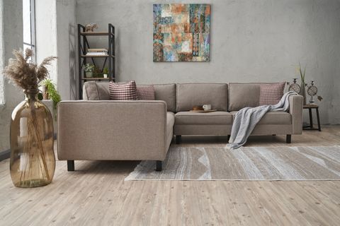 KALE SERİSİ KETEN KÖŞE KOLTUK, KREM