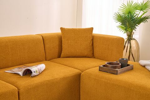 RAKS SERİSİ MODULER FULL SÜNGER KÖŞE KOLTUK, SAĞ VE SOL, TURUNCU