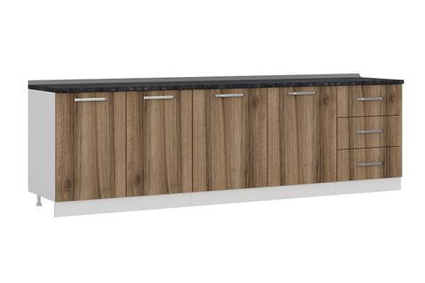 MİNAR 280 CM MUTFAK DOLABI BEYAZ DORE 280-D2-ALT MODÜL