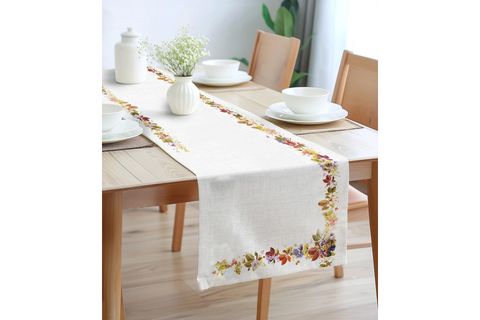 SONBAHAR YAPRAKLARI PAMUKLU MASA RUNNER, 0065 50X150