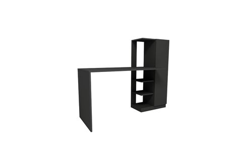 YAĞIZ DOLAPLI RAFLI ÇALIŞMA BİLGİSAYAR MASASI, ANTRASİT