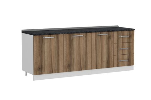 MİNAR 220 CM MUTFAK DOLABI BEYAZ DORE 220-D1-ALT MODÜL