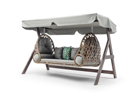 VESTA AHŞAP RATTAN SALINCAK