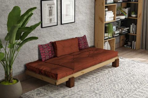 WOODESK ARİN MASİF SEDİR, NATURAL-KİREMİT RENK, CPT8373-200