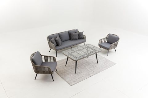 ARORA RATTAN ÜÇLÜ BAHÇE OTURMA GRUBU