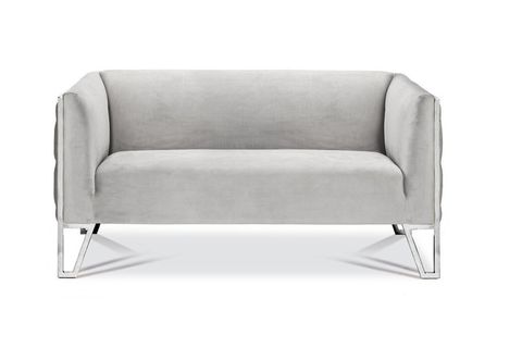 VERANDA İKİLİ LOVESEAT KOLTUK AÇIK GRİ KROM