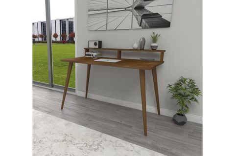 ARNETTİ KELLY AHŞAP ÇALIŞMA MASASI, CEVİZ