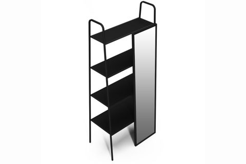 LACKBOARD AYNALI METAL KİTAPLIK, SİYAH
