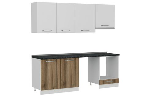 MİNAR 220 CM MUTFAK DOLABI BEYAZ DORE 220 D14