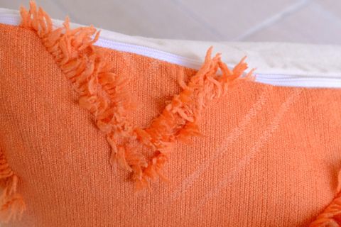 BOHEM DESENLİ PÜSKÜLLÜ PAMUK KIRLENT KILIFI, TURUNCU